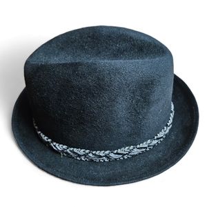 Vintage Beaver Hats Men's Black Felt Fedora Hat Size 6 3/4